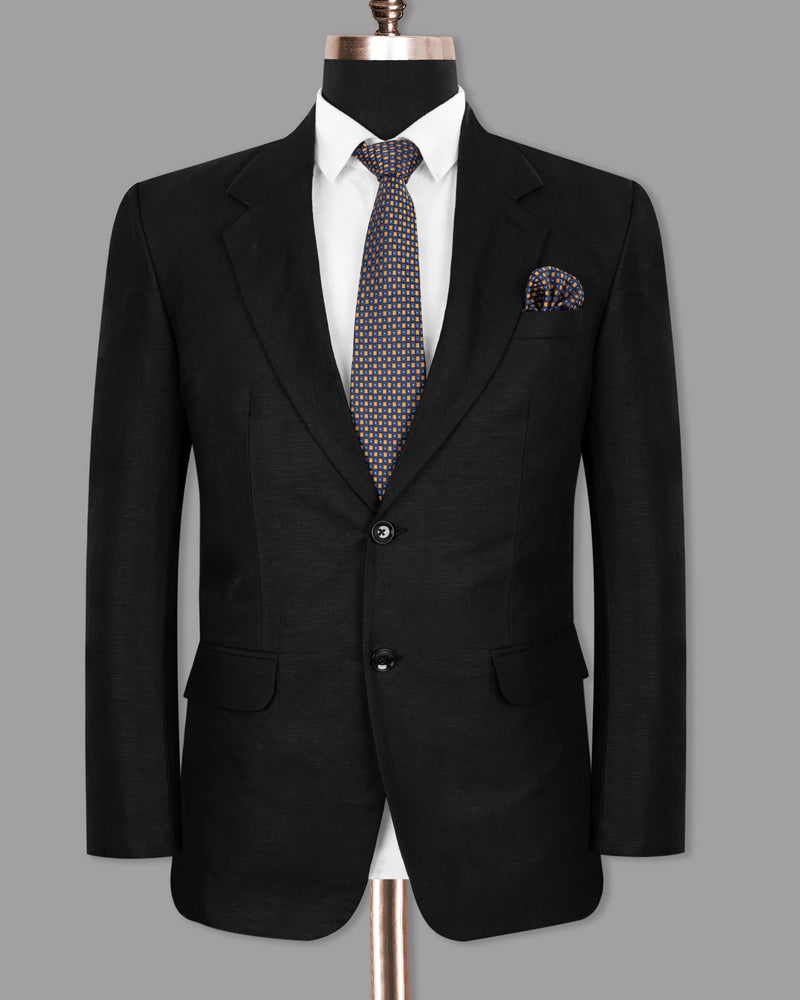 Jade Black Linen Performance Blazer