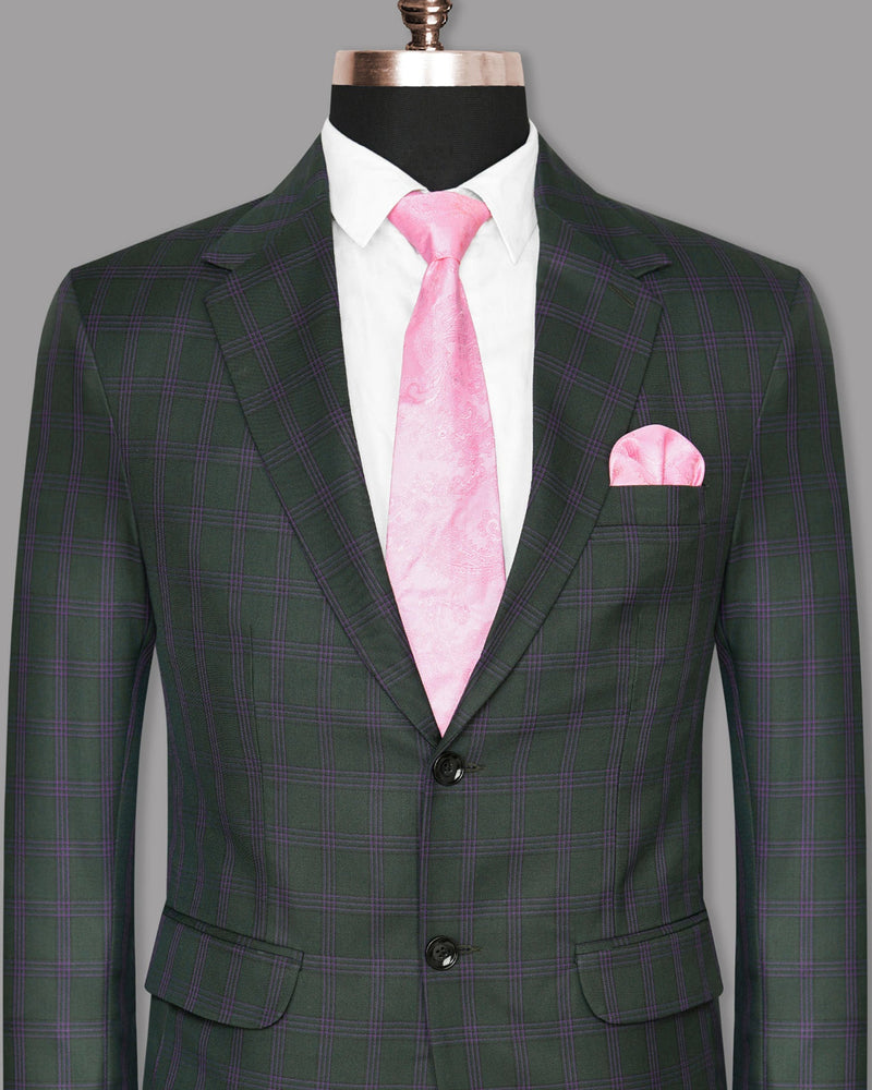 Phthalo Green Windowpane Wool Blend Blazer BL932-SB-36, BL932-SB-38, BL932-SB-40, BL932-SB-42, BL932-SB-44, BL932-SB-46, BL932-SB-48, BL932-SB-50, BL932-SB-52, BL932-SB-54, BL932-SB-56, BL932-SB-58, BL932-SB-60