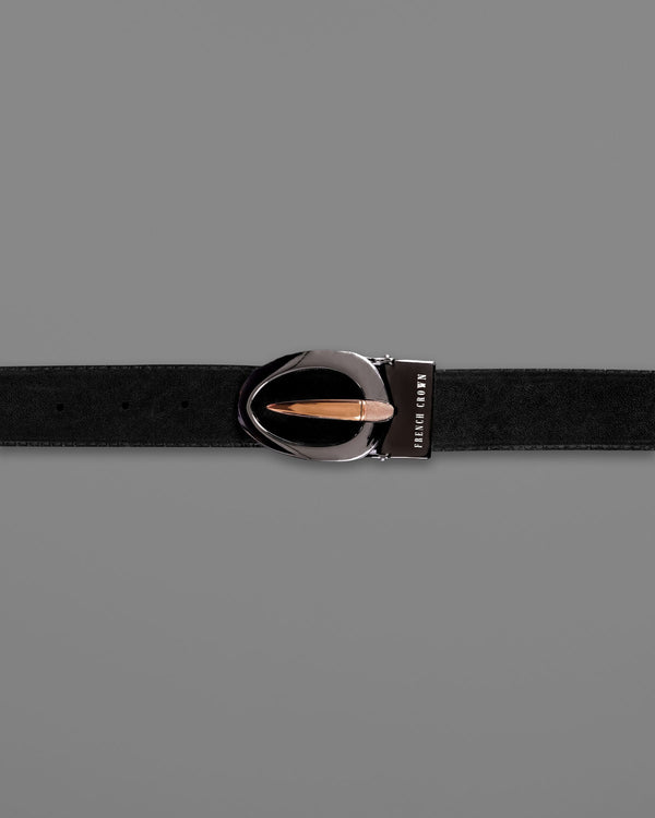 Glossy Grey and Golden Oval buckled Reversible jade Black and tan Slight Textured Vegan Leather Handcrafted Belt BT026-28, BT026-30, BT026-32, BT026-34, BT026-36, BT026-38