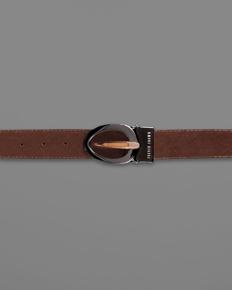 Glossy Grey and Golden Oval buckled Reversible jade Black and tan Slight Textured Vegan Leather Handcrafted Belt BT026-28, BT026-30, BT026-32, BT026-34, BT026-36, BT026-38