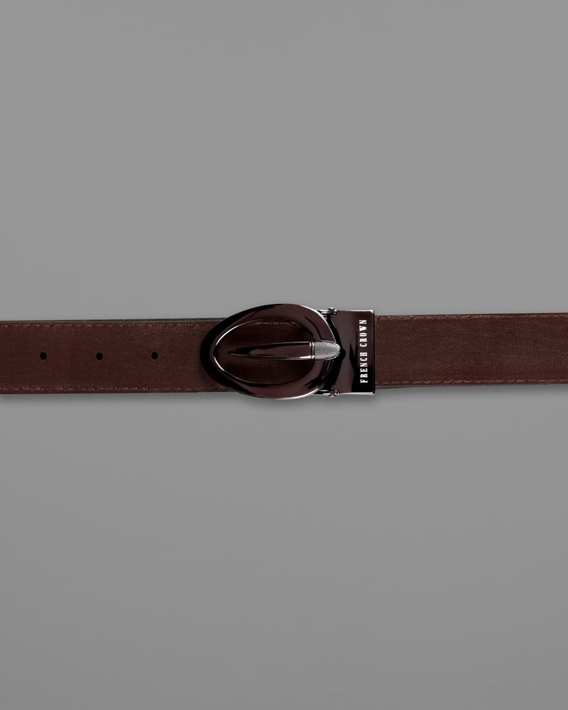 Rose Gold Grey Oval  buckled Reversible jade Black and Brown Vegan Leather Handcrafted Belt BT028-28, BT028-30, BT028-32, BT028-34, BT028-36, BT028-38