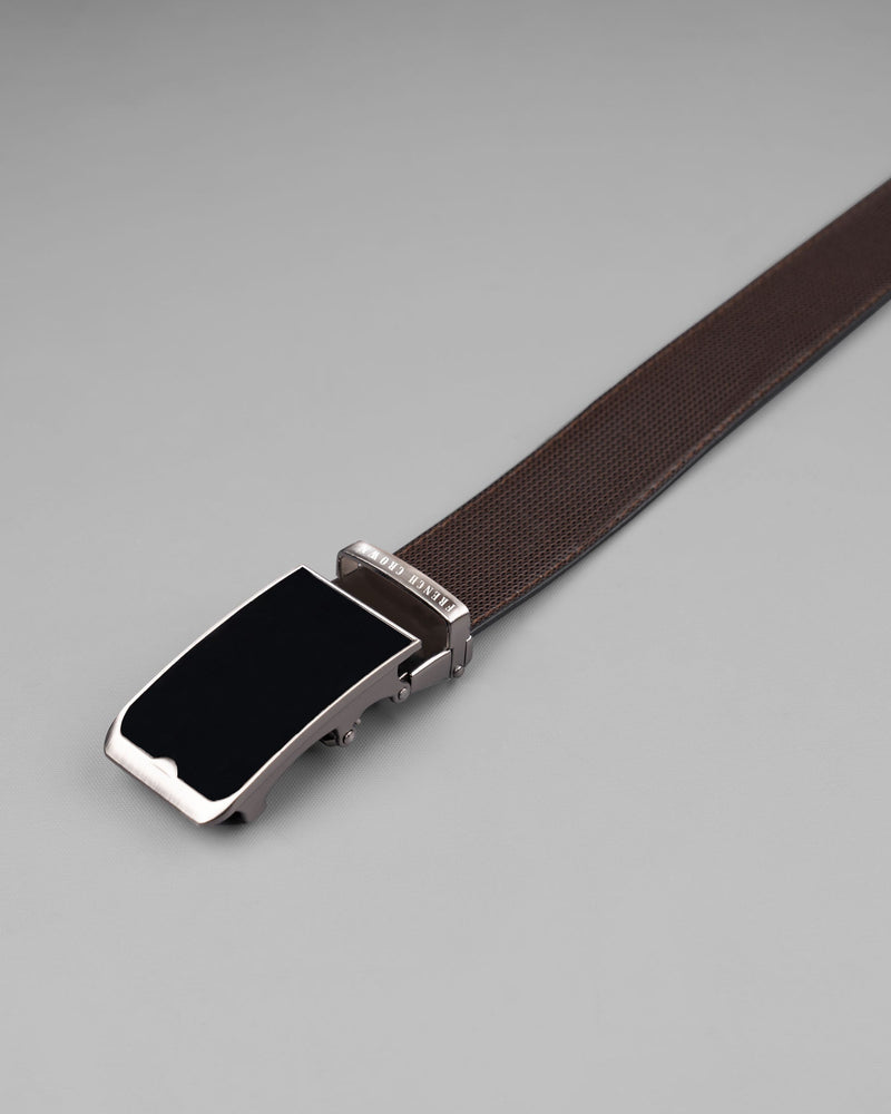 Matt Grey with jade black buckled No hole Reversible jade Black and Brown Vegan Leather Handcrafted Belt BT036-28, BT036-30, BT036-32, BT036-34, BT036-36, BT036-38