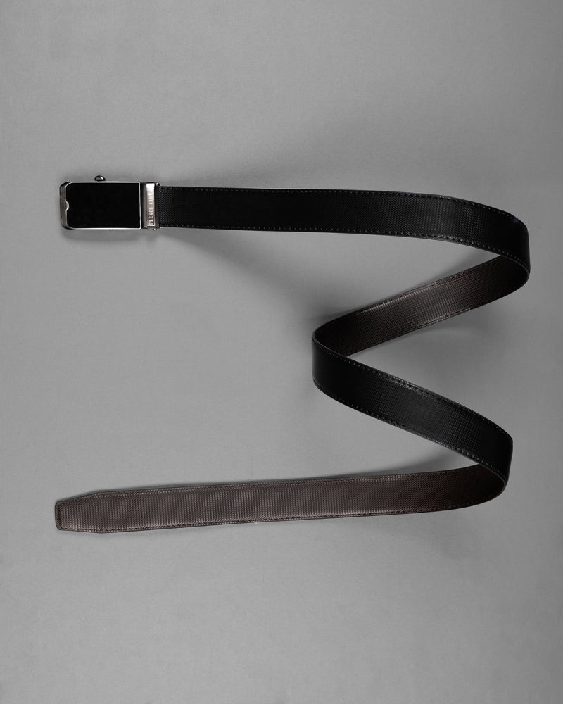 Matt Grey with jade black buckled No hole Reversible jade Black and Brown Vegan Leather Handcrafted Belt BT036-28, BT036-30, BT036-32, BT036-34, BT036-36, BT036-38