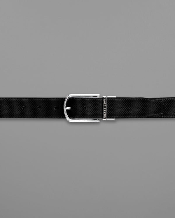 Silver buckled Reversible jade Black and Brown Vegan Leather Handcrafted Belt BT037-28, BT037-30, BT037-32, BT037-34, BT037-36, BT037-38