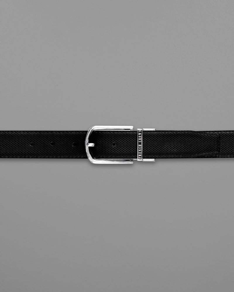 Silver buckled Reversible jade Black and Brown Vegan Leather Handcrafted Belt BT037-28, BT037-30, BT037-32, BT037-34, BT037-36, BT037-38