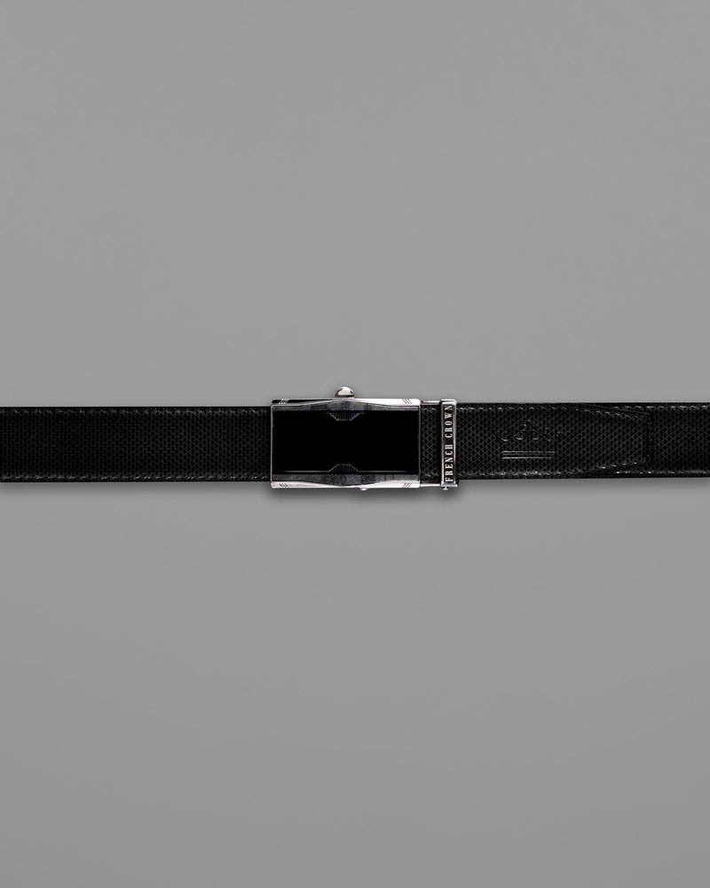 Matt Grey with Jade black Patterned No hole buckle Reversible Black and Brown Vegan Leather Handcrafted Belt BT038-28, BT038-30, BT038-32, BT038-34, BT038-36, BT038-38