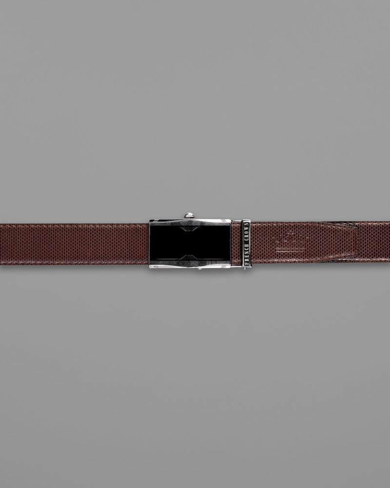 Matt Grey with Jade black Patterned No hole buckle Reversible Black and Brown Vegan Leather Handcrafted Belt BT038-28, BT038-30, BT038-32, BT038-34, BT038-36, BT038-38