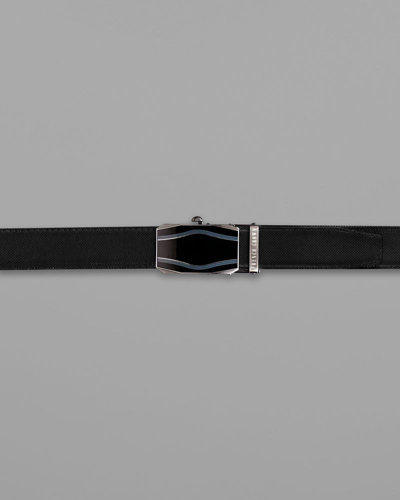 Matt Grey with Jade black wave Patterned buckle Reversible Black and Brown Vegan Leather Handcrafted Belt BT039-28, BT039-30, BT039-32, BT039-34, BT039-36, BT039-38