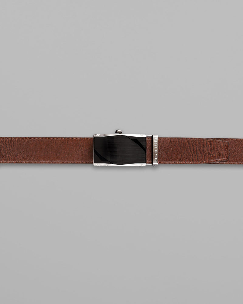 Matt Grey with Jade black Patterned No hole buckle Reversible Black and Brown Vegan Leather Handcrafted Belt BT040-28, BT040-30, BT040-32, BT040-34, BT040-36, BT040-38