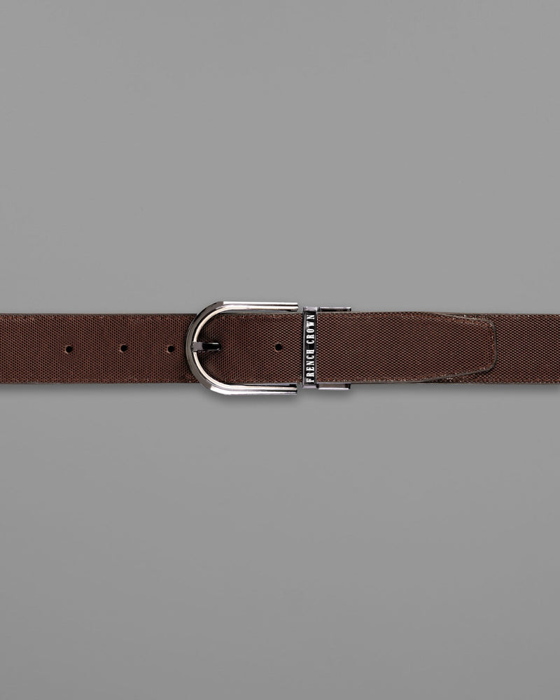 Glossy grey with Golden oval buckled Reversible jade Black and Brown Vegan Leather Handcrafted Belt BT050-28, BT050-30, BT050-32, BT050-34, BT050-36, BT050-38