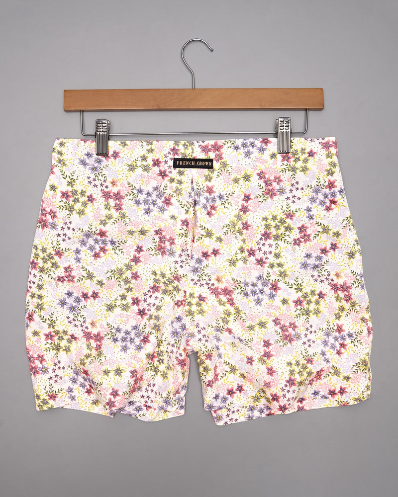 Vista White Printed Tencel and Woodsmoke Polka Dotted Premium Cotton Boxers