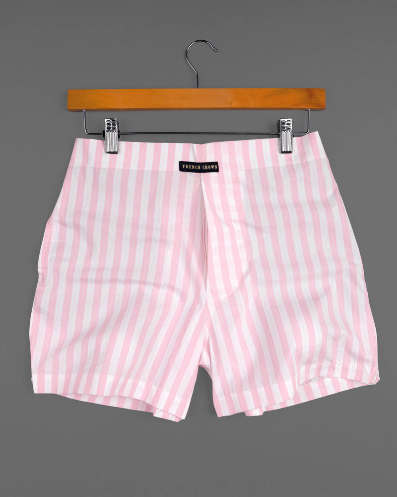 Blossom Pink Striped Premium Cotton and Downriver Gray Plaid Linen Boxers BX394-28, BX394-30, BX394-32, BX394-34, BX394-36, BX394-38, BX394-40, BX394-42, BX394-44