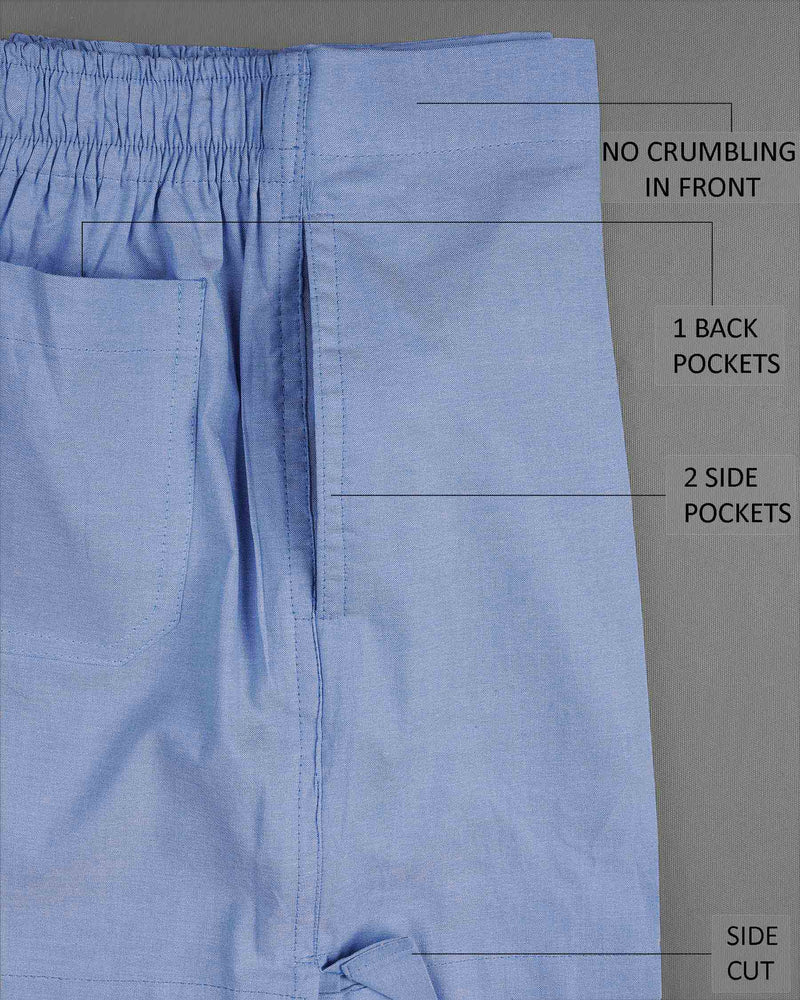 Moonstone Blue Oxford and Chambray Blue and White Pin Striped Premium Cotton Boxers BX400-28, BX400-30, BX400-32, BX400-34, BX400-36, BX400-38, BX400-40, BX400-42, BX400-44