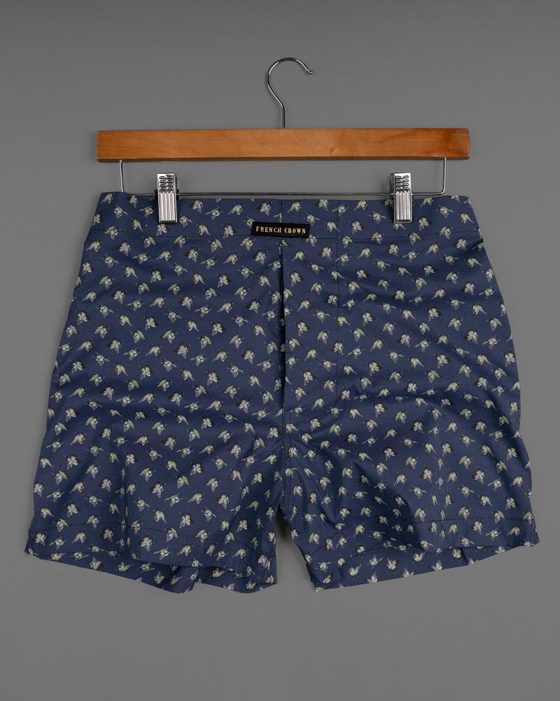 Cloud Burst Navy Blue Printed and Rainbow Colored Cotton Boxers BX424-28, BX424-30, BX424-32, BX424-34, BX424-36, BX424-38, BX424-40, BX424-42, BX424-44