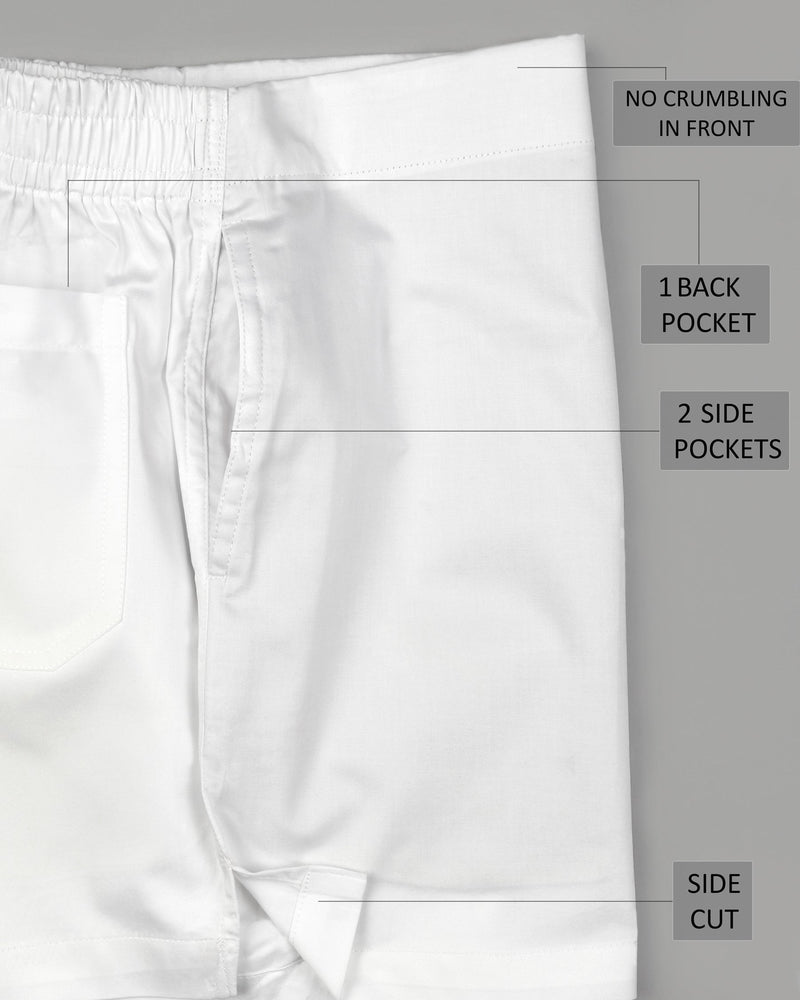 White and Black Solid Premium Cotton Boxers