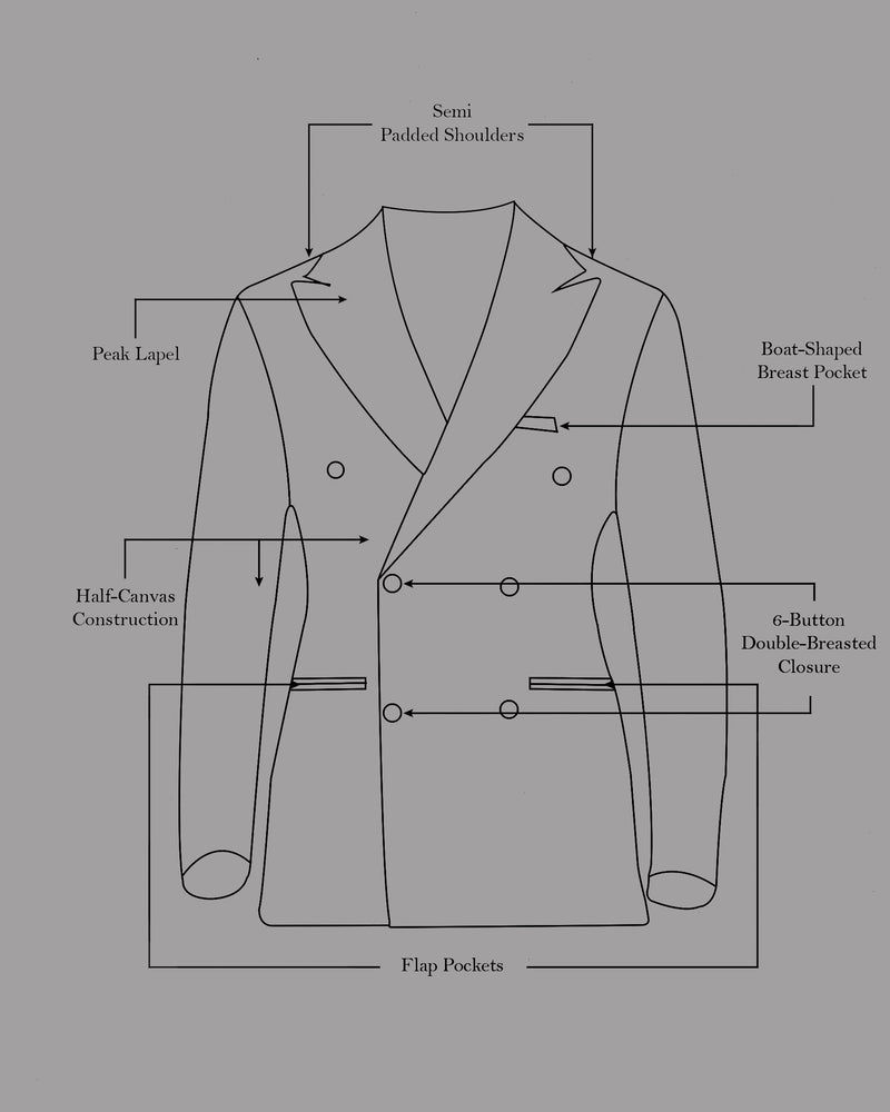 Ship Gray Double Breasted Suit