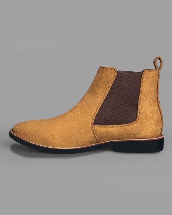 Camel Brown suede Chelsea Boots