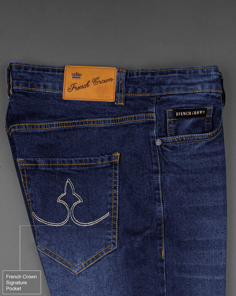 Martinique Blue Whiskering wash Clean Look Stretchable Denim J106-32, J106-34, J106-36, J106-38, J106-40