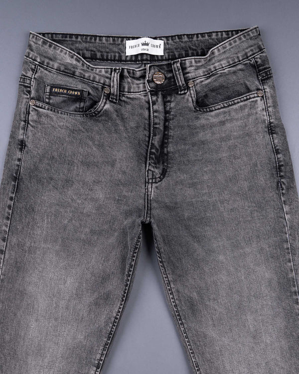 Mid Gray Acid wash Clean Look Stretchable Denim J130-32, J130-34, J130-36, J130-38, J130-40