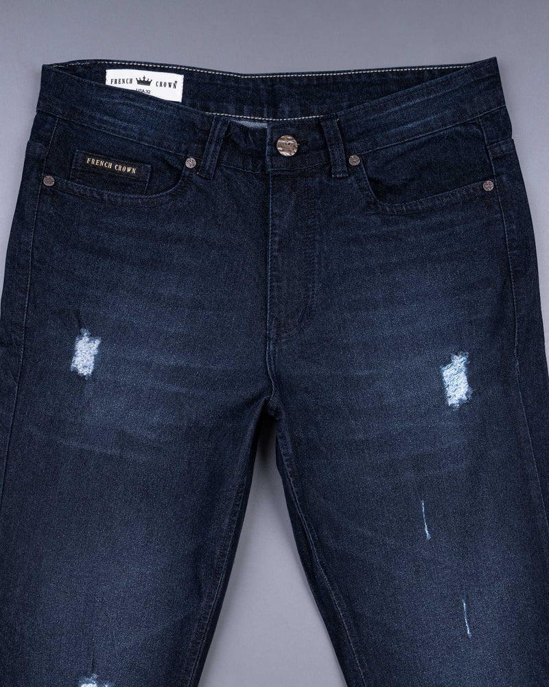 Big Stone Blue Hand Sanding wash Mildly Distressed Stretchable Denim J134-32, J134-34, J134-36, J134-38, J134-40