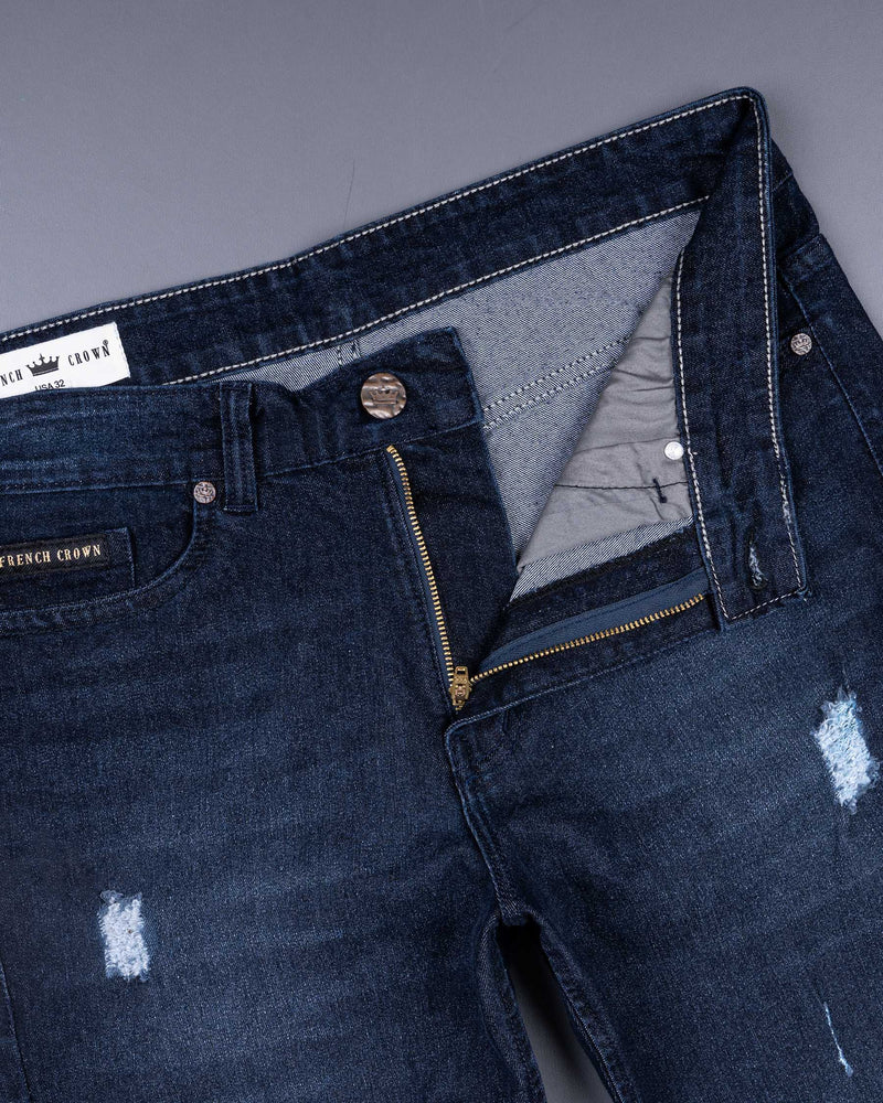 Big Stone Blue Hand Sanding wash Mildly Distressed Stretchable Denim J134-32, J134-34, J134-36, J134-38, J134-40