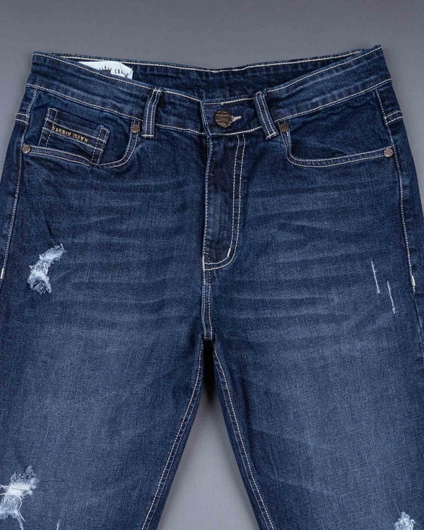 San Juan Blue Whiskering washed Mildly Distressed Stretchable Denim J135-32, J135-34, J135-36, J135-38, J135-40