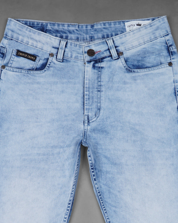 Heather Blue Stone Wash Clean Look Stretchable Denim J142-32, J142-34, J142-36, J142-38, J142-40