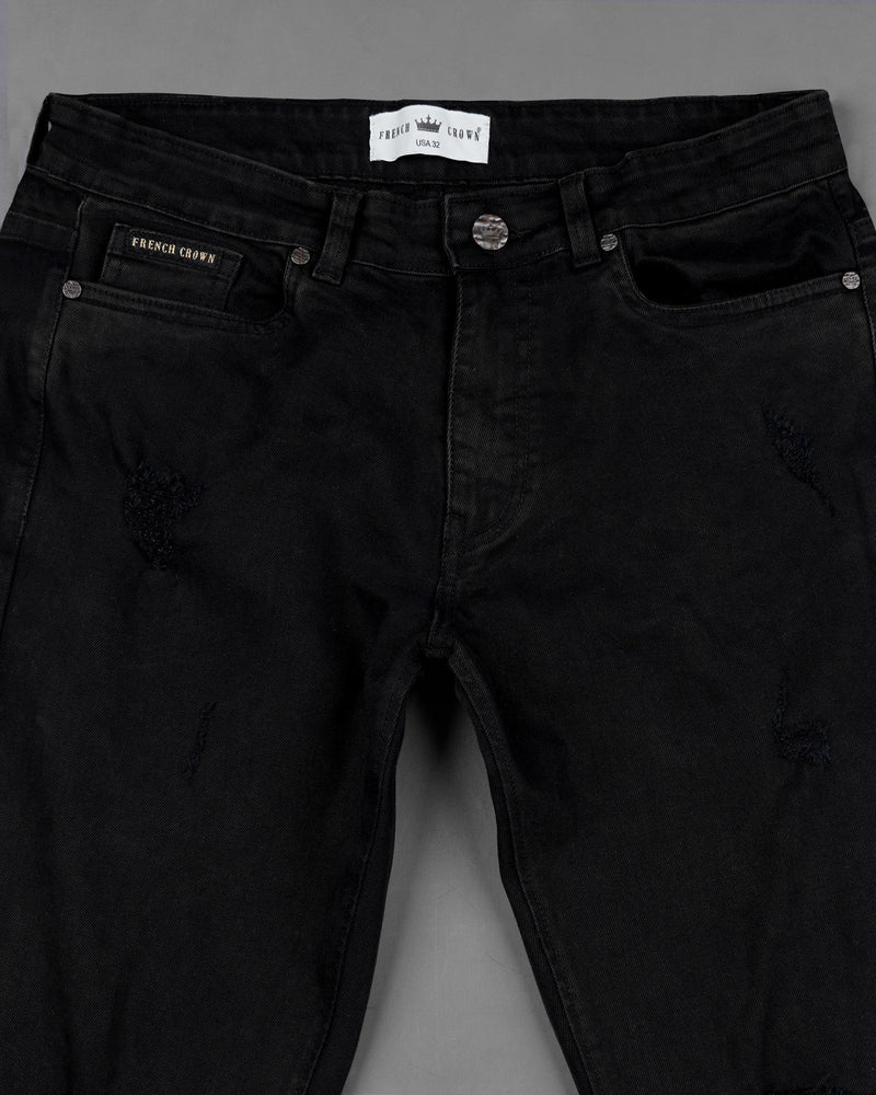 Jade Black distressed Rinse Wash Vintage Look Stretchable Denim J145-32, J145-34, J145-36, J145-38, J145-40