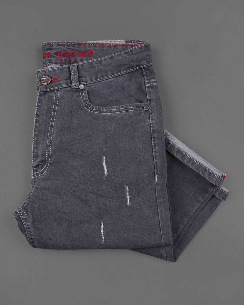 Gravel Gray Mildly Distressed Rinse Wash Stretchable Denim J156-32, J156-34, J156-36, J156-38, J156-40