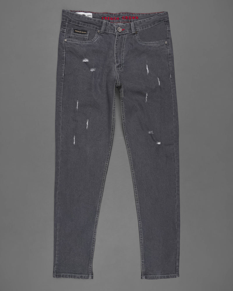 Gravel Gray Mildly Distressed Rinse Wash Stretchable Denim J156-32, J156-34, J156-36, J156-38, J156-40