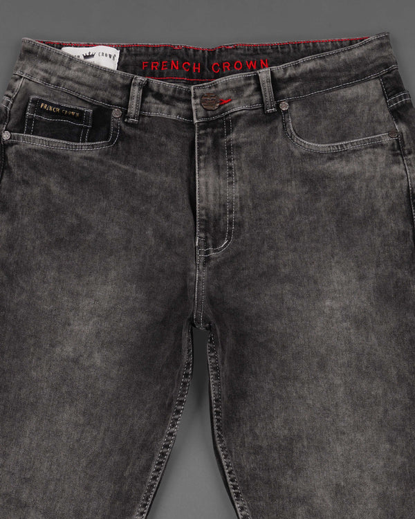 Tundora Gray Acid Washed Stretchable Denim J158-32, J158-34, J158-36, J158-38, J158-40