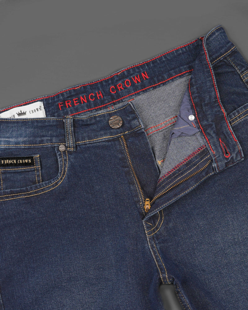 Gunmetal Blue Rinse Wash Stretchable Denim J162-32, J162-34, J162-36, J162-38, J162-40