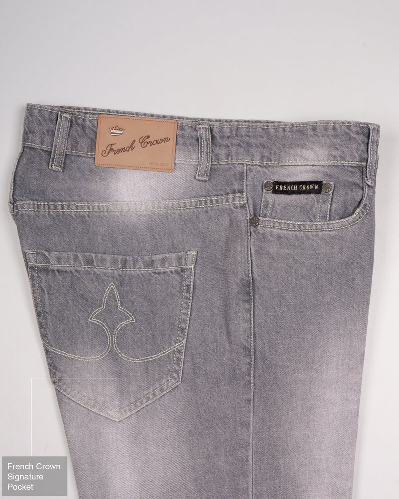 DUSTY GRAY SLIM FIT MID-RISE CLEAN LOOK STRETCHABLE DENIM J78-30, J78-32, J78-34, J78-36, J78-38, J78-40