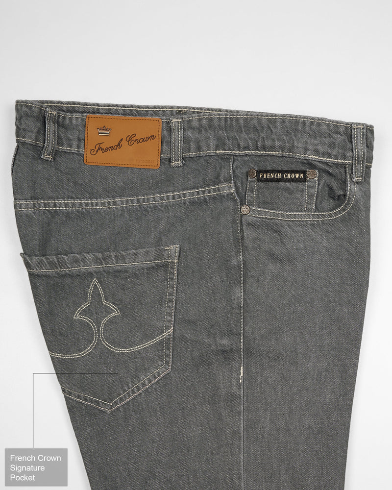 FUSCOUS GRAY SLIM FIT MID-RISE CLEAN LOOK STRETCHABLE DENIM J80-30, J80-36, J80-32, J80-34, J80-38, J80-40