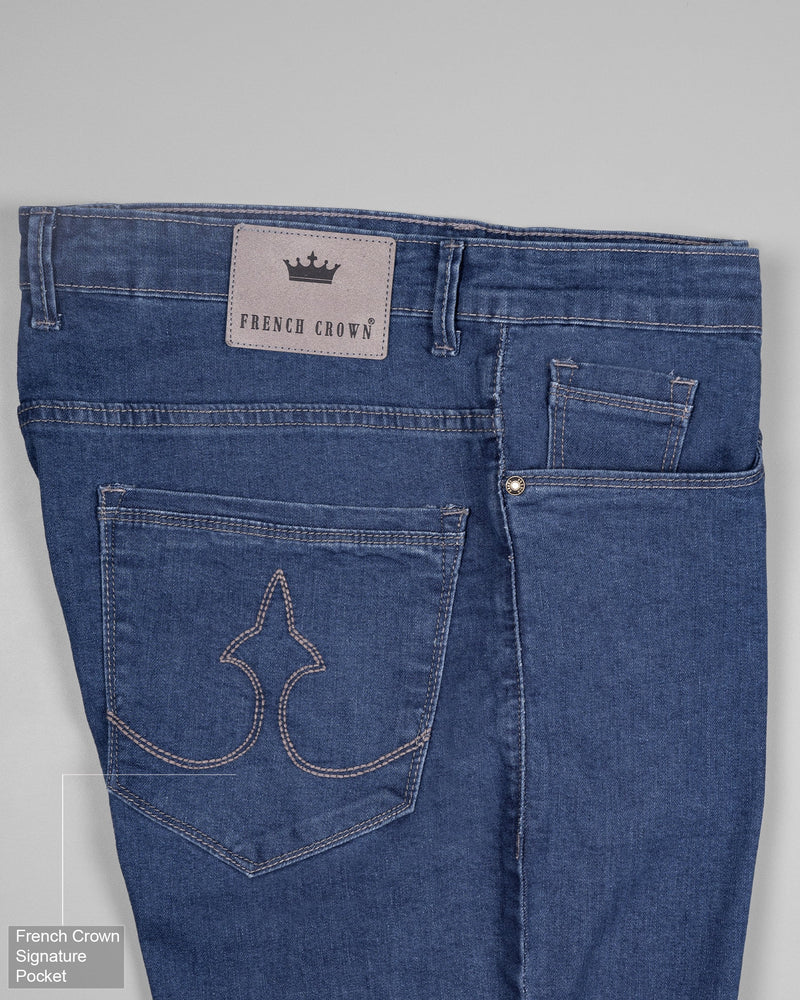 RHINO BLUE SLIM FIT MID-RISE CLEAN LOOK STRETCHABLE DENIM J84-32, J84-34, J84-36, J84-38, J84-40, J84-30