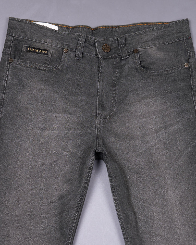 Fuscous Gray Slim Fit Mid-Rise Clean Look Stretchable Denim J91-32, J91-34, J91-36, J91-38, J91-40