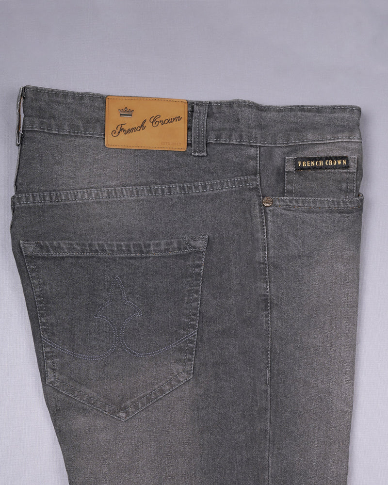 Fuscous Gray Slim Fit Mid-Rise Clean Look Stretchable Denim J91-32, J91-34, J91-36, J91-38, J91-40