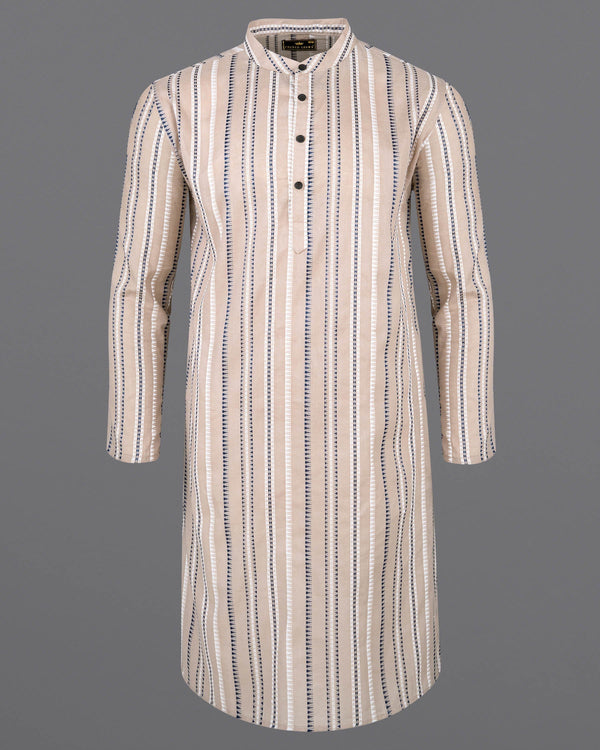 Dust Storm Brown Dobby Textured Premium Giza Cotton Kurta KT009-39, KT009-40, KT009-42, KT009-44, KT009-46