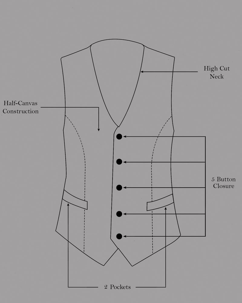 Barossa Windowpane Waistcoat