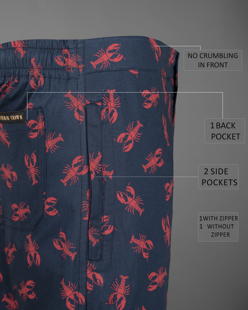 Navy Scorpion Printed Premium Cotton Lounge Pant LP151-28, LP151-30, LP151-32, LP151-34, LP151-36, LP151-38, LP151-40, LP151-42, LP151-44