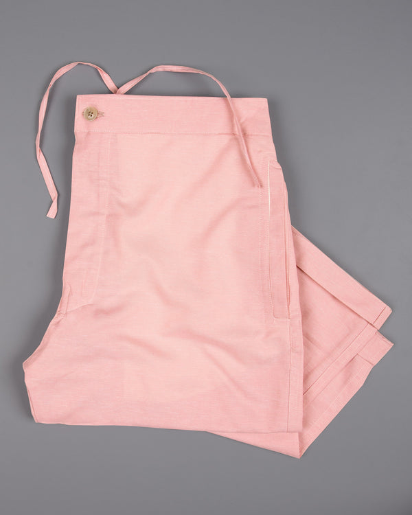 Rose Bud Pink Luxurious Linen Lounge Pant LP154-28, LP154-30, LP154-32, LP154-34, LP154-36, LP154-38, LP154-40, LP154-42, LP154-44