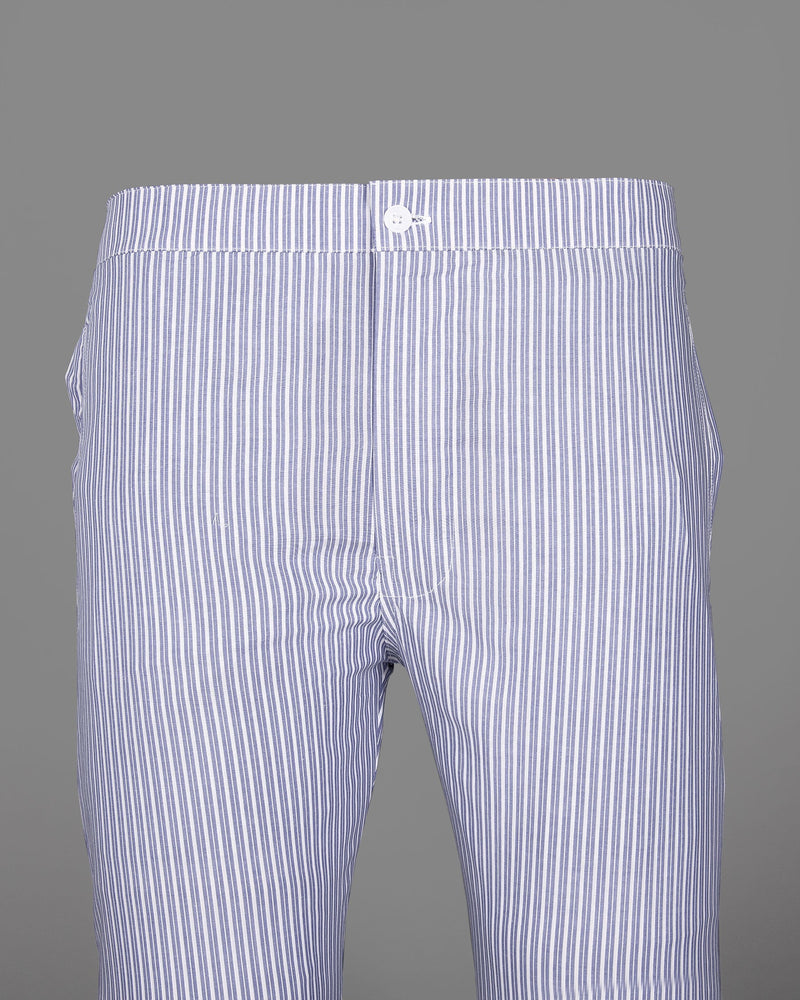 Dolphin Blue with Wild Sand Striped Premium Cotton Lounge Pant LP162-28, LP162-30, LP162-32, LP162-34, LP162-36, LP162-38, LP162-40, LP162-42, LP162-44