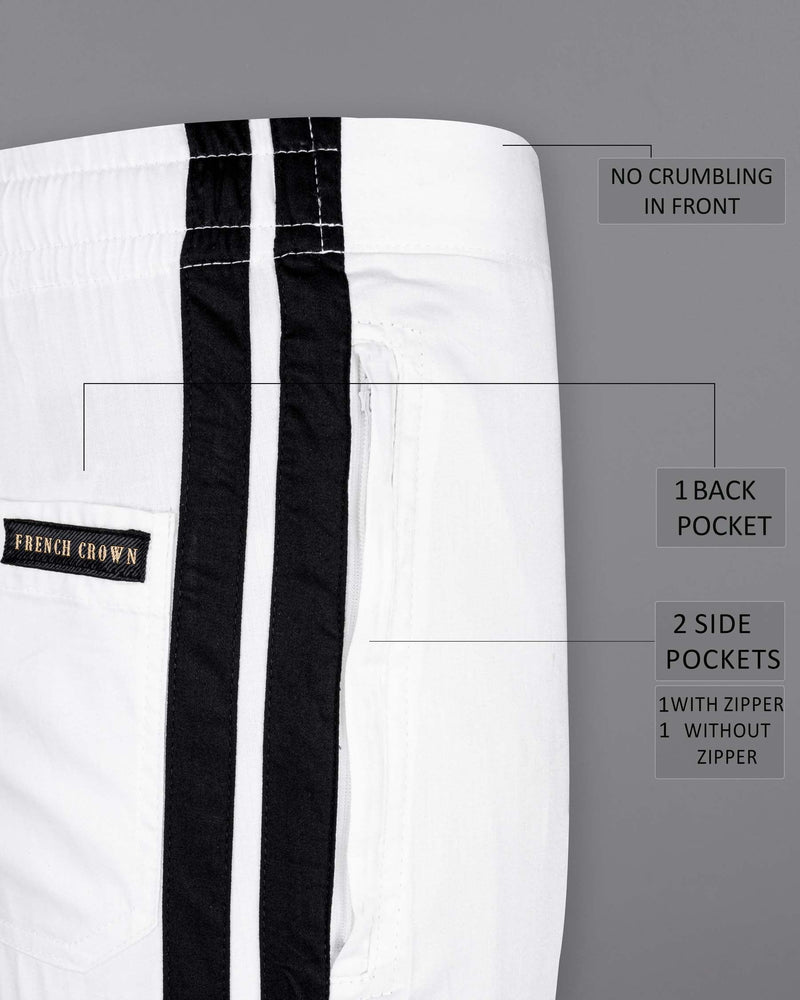 Bright White Super Soft Premium Cotton Designer Lounge Pant LP168-28, LP168-30, LP168-32, LP168-34, LP168-36, LP168-38, LP168-40, LP168-42, LP168-44