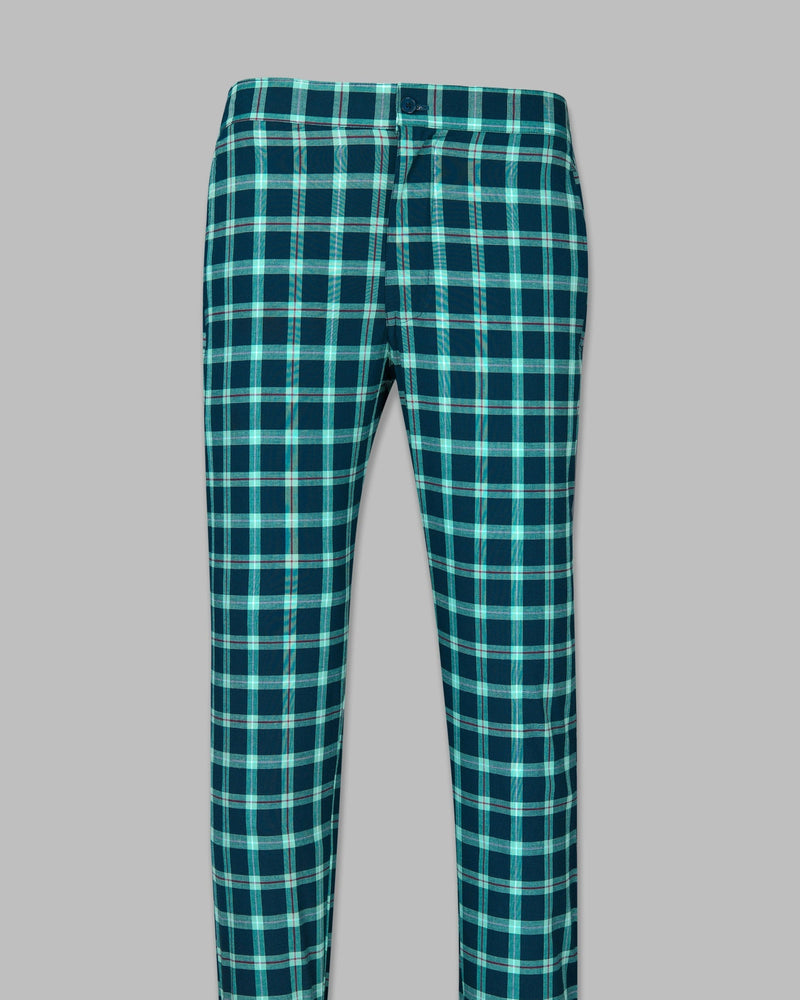 Nile Blue Checked Premium Cotton Lounge Pant LP130-28, LP130-30, LP130-36, LP130-38, LP130-40, LP130-42, LP130-44, LP130-32, LP130-34