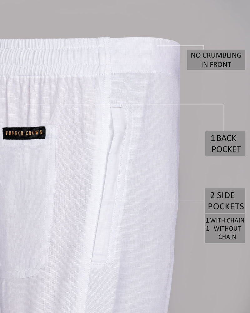 One white Cotton and One White Linen Lounge Pants LP014-30, LP014-42, LP014-32, LP014-40, LP014-38, LP014-28, LP014-44, LP014-34, LP014-36