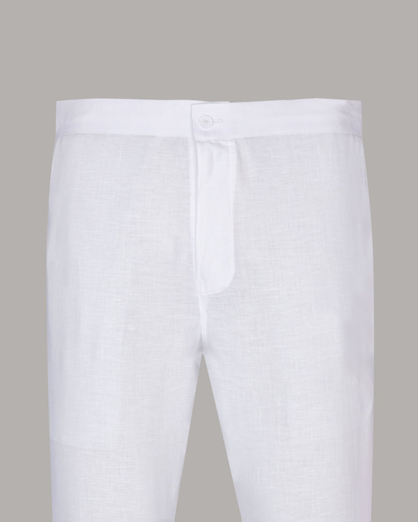 One white Cotton and One White Linen Lounge Pants LP014-30, LP014-42, LP014-32, LP014-40, LP014-38, LP014-28, LP014-44, LP014-34, LP014-36