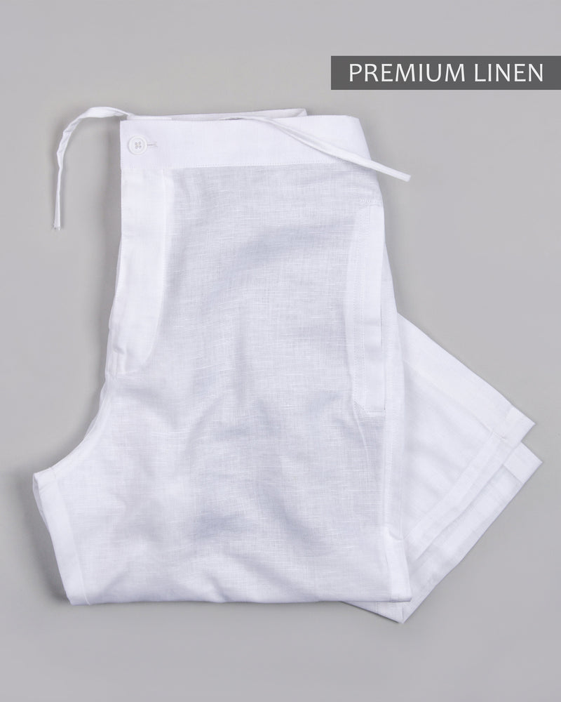 One white Cotton and One White Linen Lounge Pants LP014-30, LP014-42, LP014-32, LP014-40, LP014-38, LP014-28, LP014-44, LP014-34, LP014-36