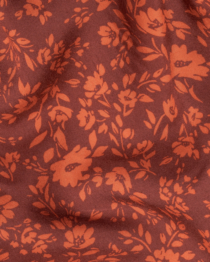 Metallic Copper tonal Floral Printed Premium Tencel Lounge Pant LP152-28, LP152-30, LP152-32, LP152-34, LP152-36, LP152-38, LP152-40, LP152-42, LP152-44