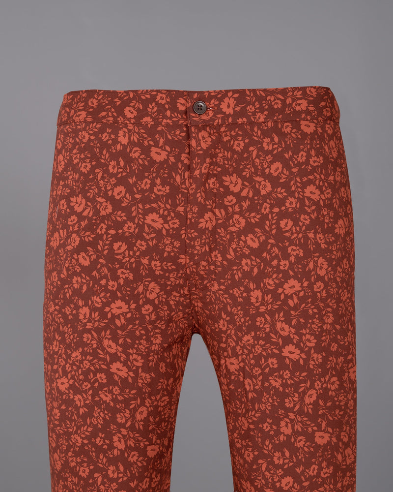 Metallic Copper tonal Floral Printed Premium Tencel Lounge Pant LP152-28, LP152-30, LP152-32, LP152-34, LP152-36, LP152-38, LP152-40, LP152-42, LP152-44