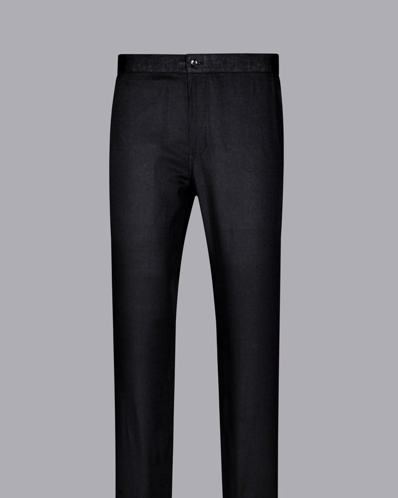 Black Linen Lounge Pant LP038-28, LP038-40, LP038-32, LP038-44, LP038-36, LP038-38, LP038-34, LP038-42, LP038-30